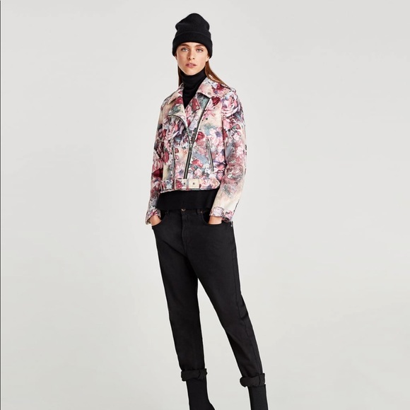 zara flower jacket